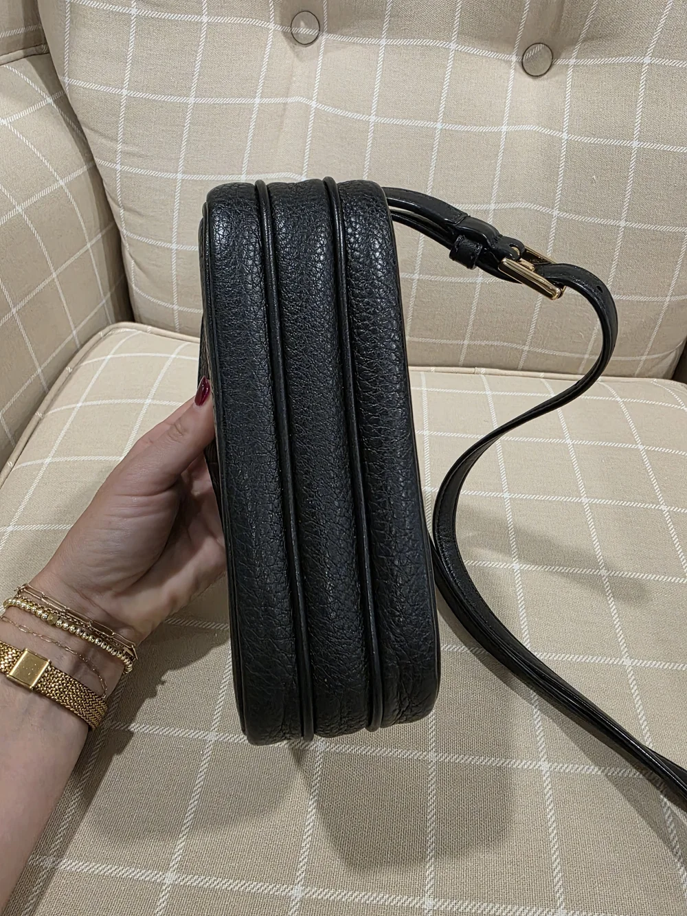 Tory Burch Black Pebbled Leather Crossbody Bag - Used Once